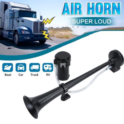 Electric Train Truck Air Horn Kit with Compressor Super Loud Waterproof Simple Installation Vehicle Loudspeaker Truck Car SUV Air Horn Set
