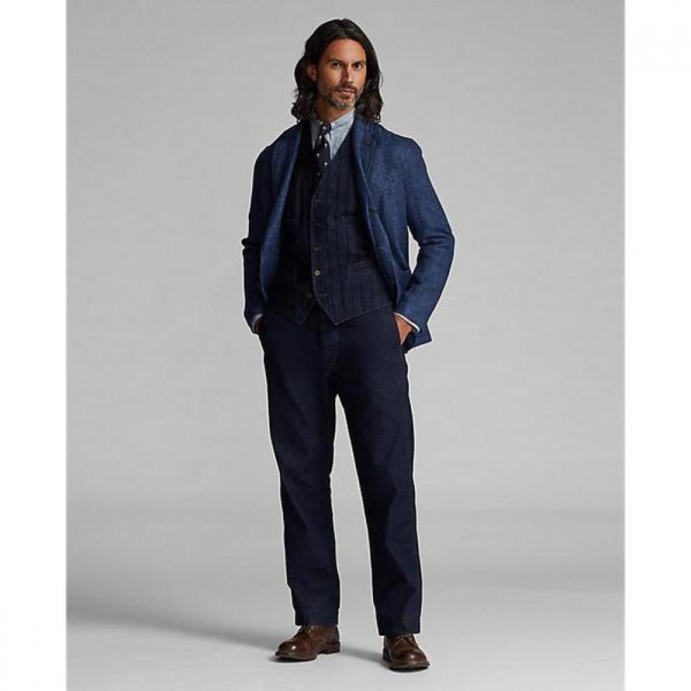 Rrl Indigo Rinse Denim Field Pants  Mnrrpnt14g20119400 