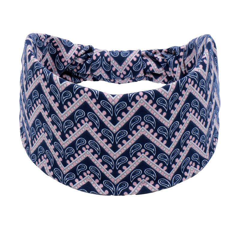 Bohemian Cashew Yoga Übung Stirnband Anti Schweiß und Feuchtigkeit Absorbieren Elastische Baumwolle Stirnband Knoten Stirnband