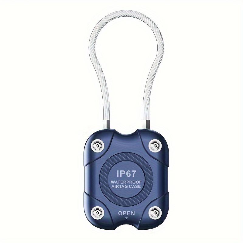 Wasserdichte AirTag Hülle Kompatibel mit Apple AirTag, Schutzhalterung mit Stahlseil für Schlüssel, Gepäck und Mehr