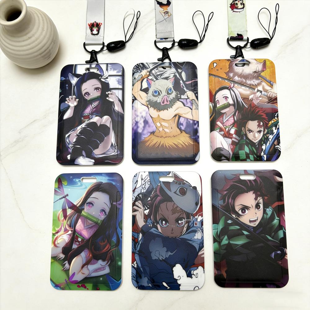 Anime Lanyard Credential Holder Keychains Neck Lanyard For Pass Card Credit Card Holder Straps Mobile Phone Charm Accessories