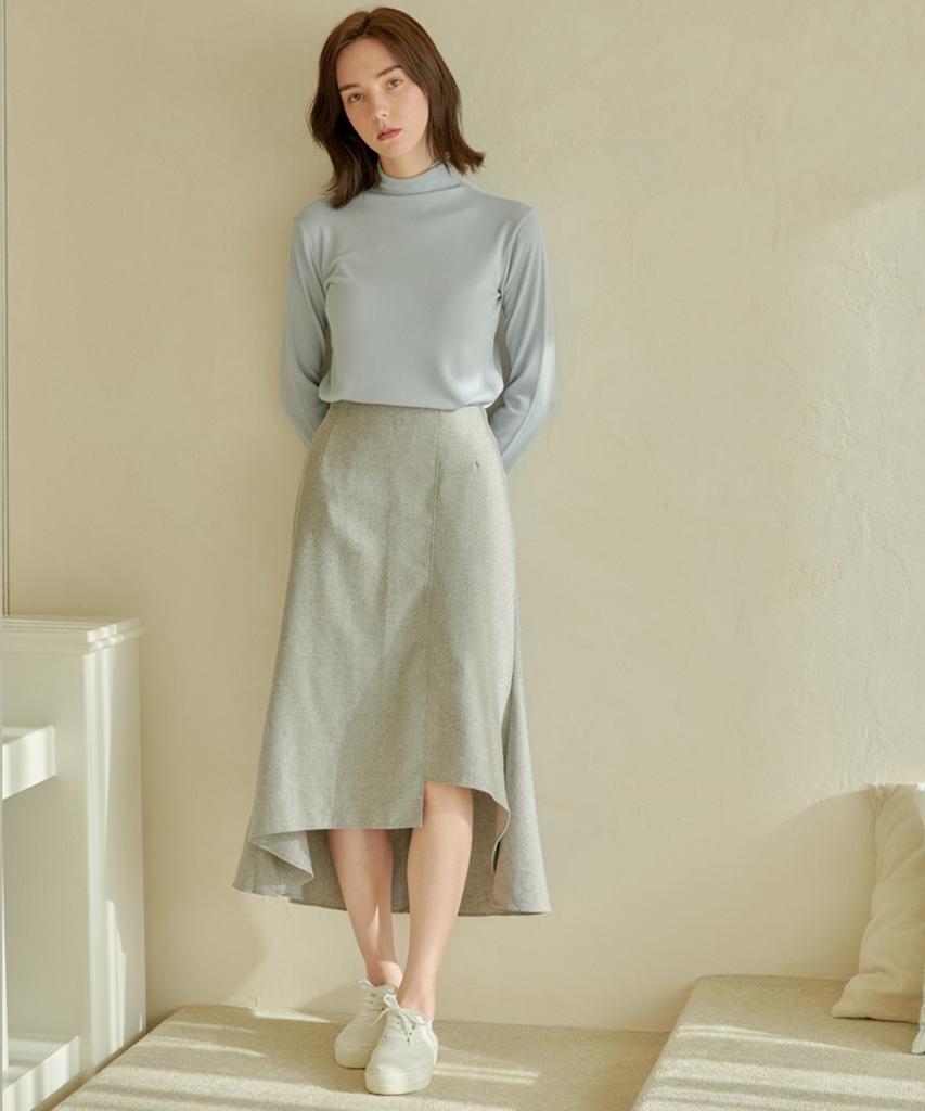 BIBYSEOB Neck Point Turtleneck Sky Blue [T43]