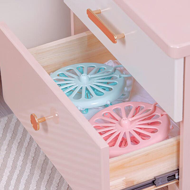 CHAHUA Multi-Head Clothes Drying Rack, Sock Hanger, Underwear Hanger (9 Clips), Clothes Clip Hanging Rack, Random Color, 1 Piece