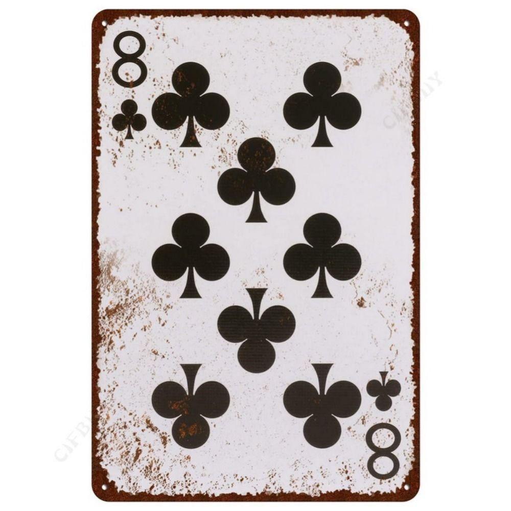

Playing card poster on the wall, metal plaque 20x30cm