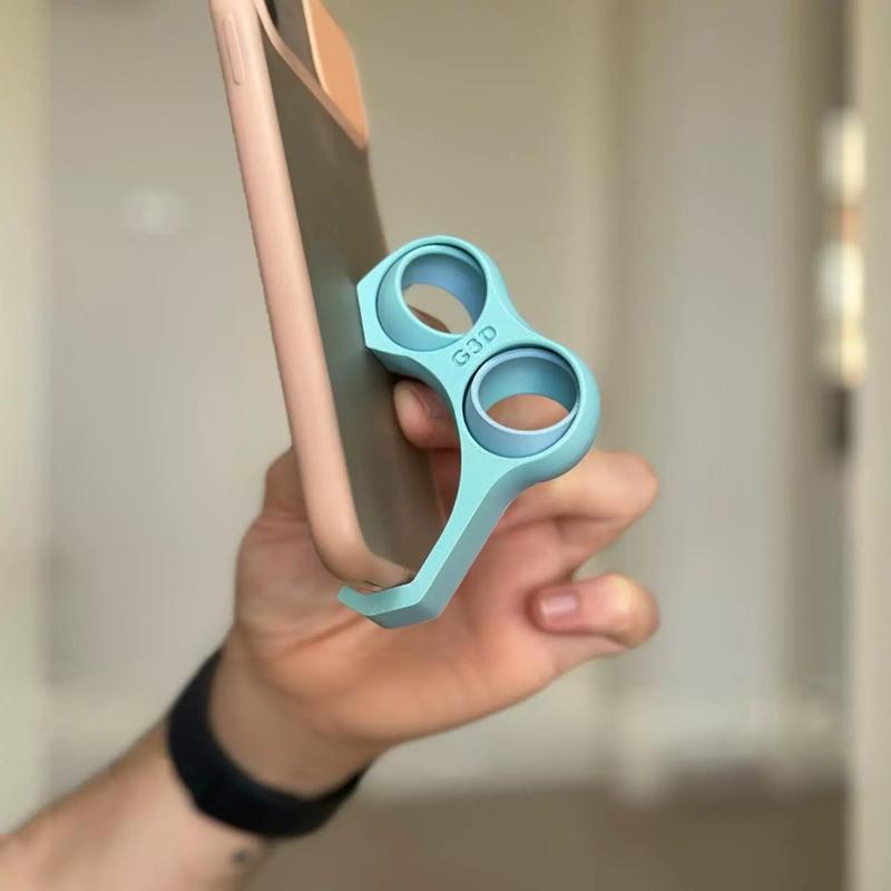 Multifunctional Ergonomic Candy Color Finger Ring Phone Holder Stand Universal Handset Bracket Grip for Women Men Cellphone