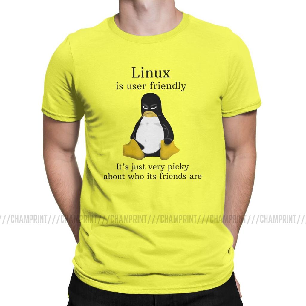 Linux ist benutzerfreundlich T-Shirts Herren Arch Linux Tux Programmierer Computerentwickler Geek Nerd T-Shirt