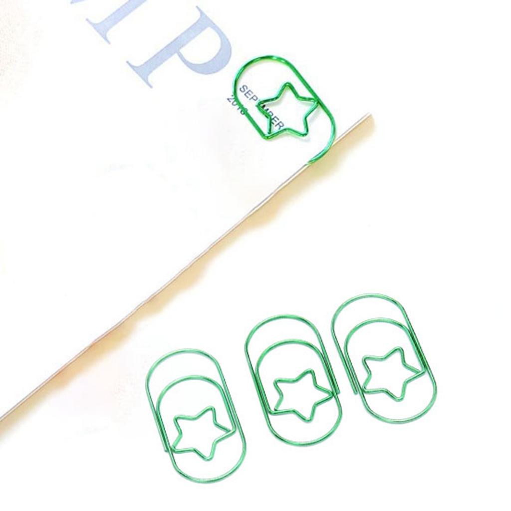 40PCS Star Paper Clips Bright Color Rust Proof Coating Portable Lightweight for Home