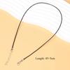50Pcs Braided Adjustable Black Leather Rope Wax Cord DIY Handmade Necklace Pendant Lobster Clasp String Cord Jewelry Chain