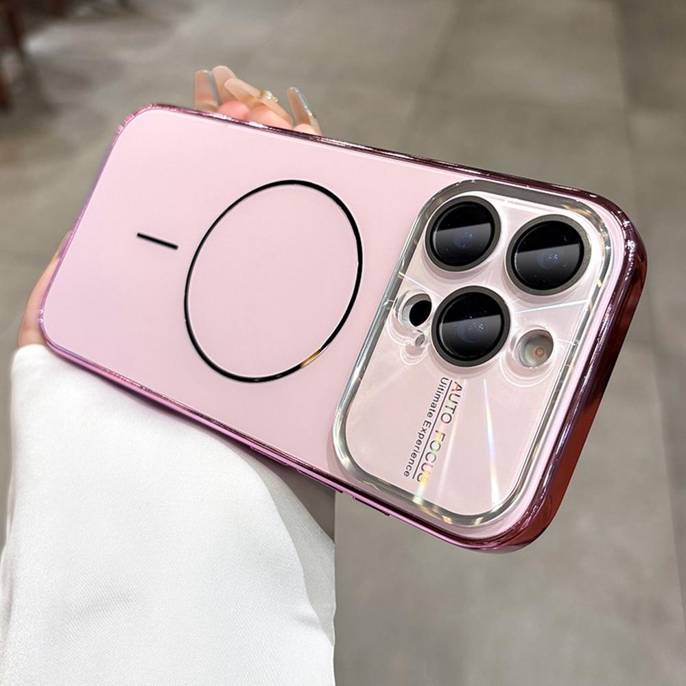 Luxury Laser Camera Magsafe Cover for iPhone 17Air 16 15  13 12 17Pro Max 16Pro 15ProMax Large Window Matte Magnetic Phone Cover