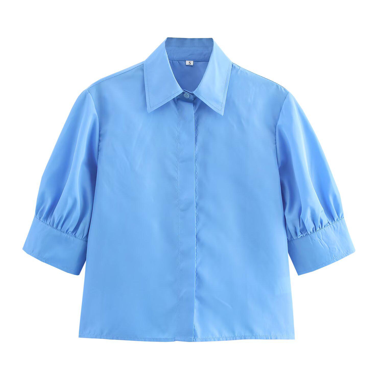 

Весна 2025 Женский комплект с коротким рукавом и юбкой миди - Европейский и американский стиль Extra Small