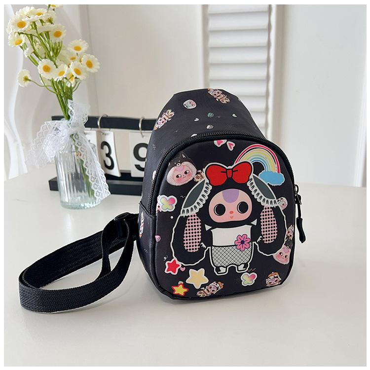 New children's breast bag cute cartoon animation printed shoulder bag leisure travel children's fun messenger bag backpack