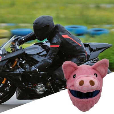 Motosiklet Kask Kapağı Tam Yüz Dekoratif golf sopası kılıfı Ultra Kalın Kurulumu Kolay Hayvan Peluş Motosiklet Kask Kapağı Dekorasyon
