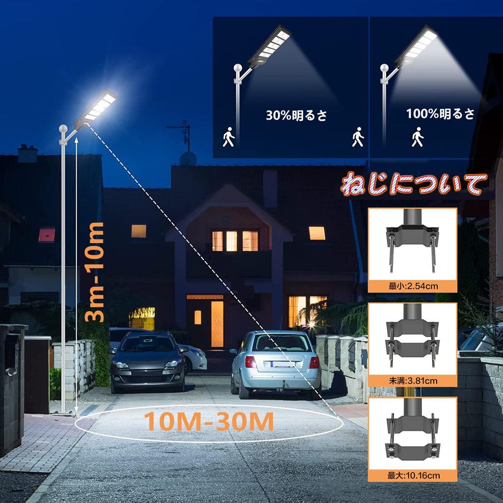 Newly Upgraded LED Solar Street IP67 Motion and Light Ideal for Automatically Turns On at Integrated Solar Energy Zero Electricity Garden Security