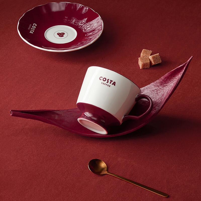 Costa Modern Ceramic Coffee Mug with Coaster and Spoon