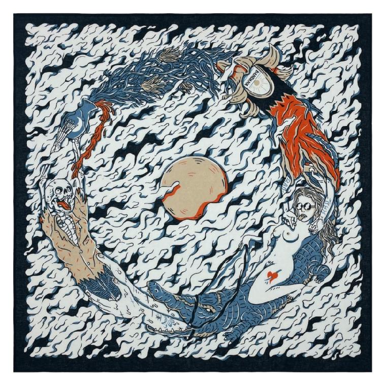 

Dark Series Skull Printing Bandannas for Street Dance Cool Headscarf Adult Unisex Bandana Cycling Head Kerchief 1