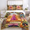 3pcs Cartoon Tangled Rapunzel Printed Bedding Set, Soft and Comfortable Quilt Cover for Bedroom B012