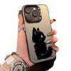 Cute little black cat for iPhone16 Pro mobile phone case Apple 15 simple wind 14 anti-drop 13/12/11 new X