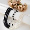 European and American Retro Splicing Multi-layer Imitation Pearl Necklace Bracelet Earring Set Women's French