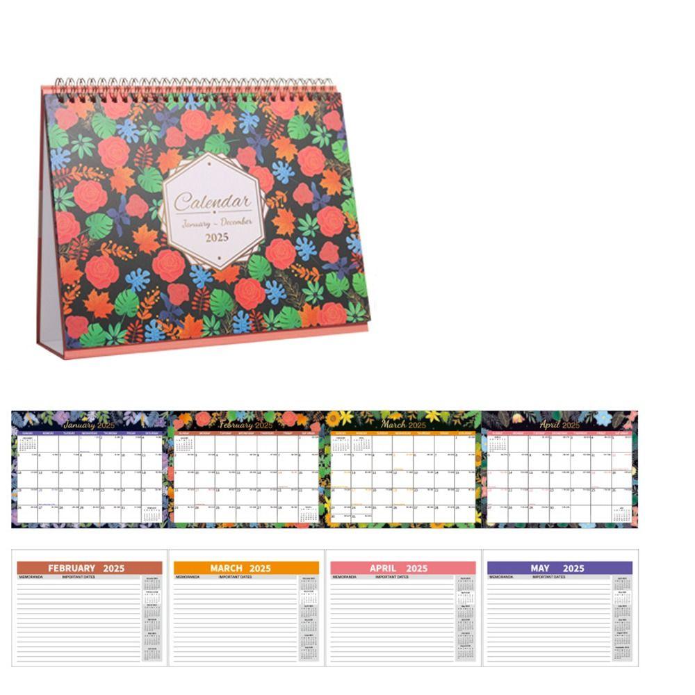 Countdown English  Desk Calendar Efficient Scheduling Table  Planner Calendar  Office Supplies