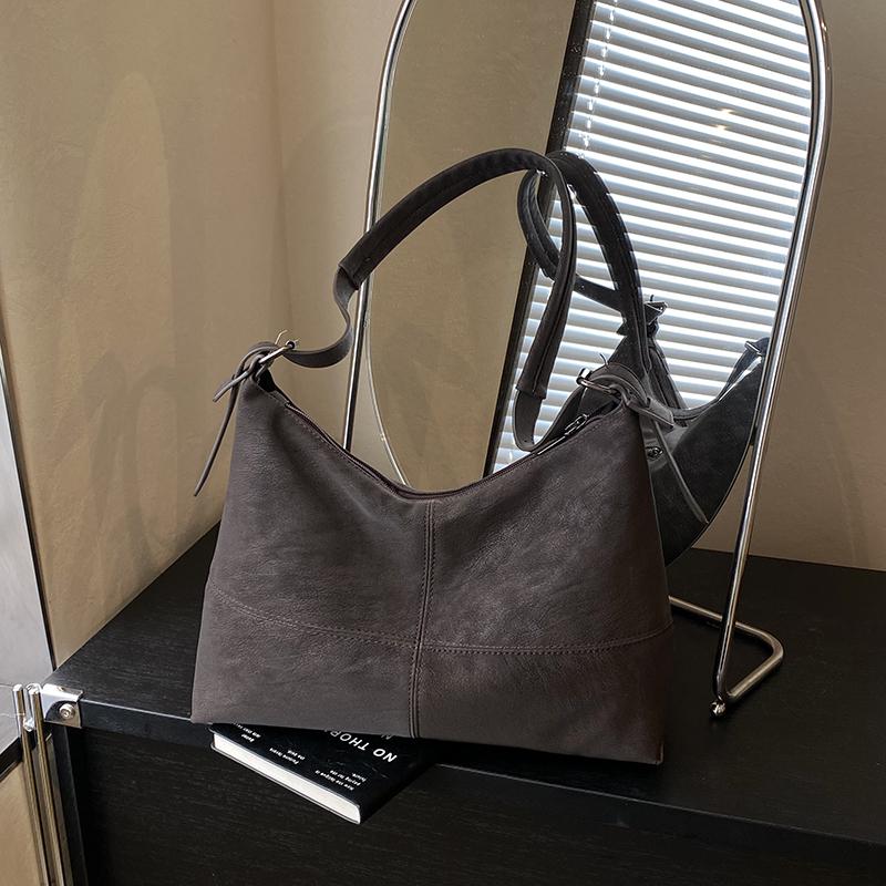 PU Shoulder Bag Women Fashion Hobo Bag With Minimalist Design Soft Texture Handbag Everyday Use