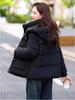 Women’s Short Hooded Windproof Thicken Warm Winter Jacket With Adjustable Hem
