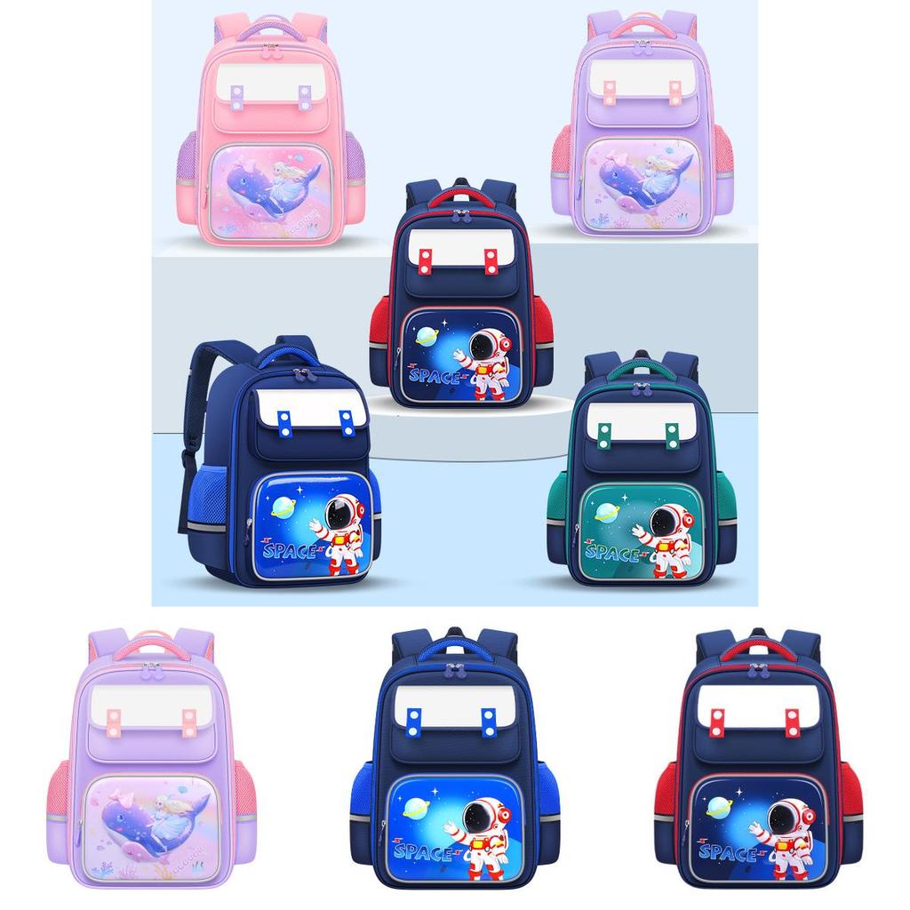 Adorable And Durable Nylon School Backpack For Boys And Girls With Curved Shoulder Straps