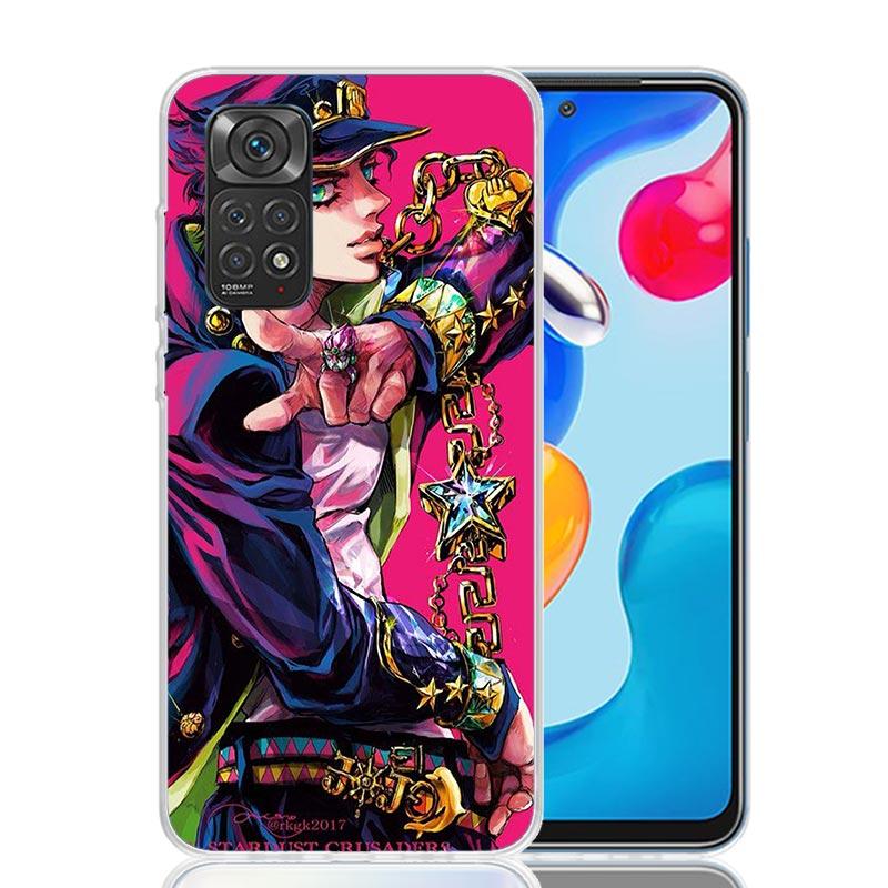 JoJo's Bizarre Adventure Kujo Jotaro Phone Case For Xiaomi Redmi Note 15 14 13 12S 12 Pro Plus 11S 11E 11 11T 10S 10 Art Soft Pa