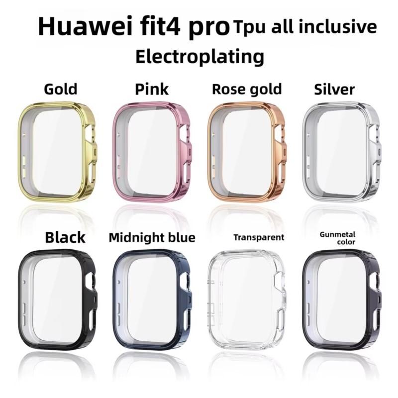 Soft TPU Case for Huawei Watch Fit 4 Pro SmartWatch Strap Full Case Cover for Huawei Watch Fit 4 Silicone Protective Sleeve 7