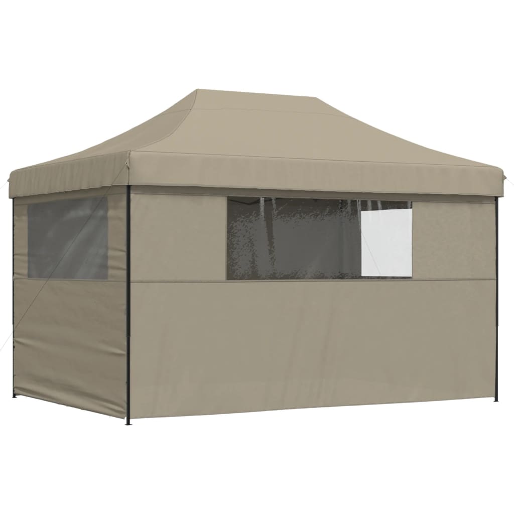 Vidaxl Tenda da Festa Pop-Up con 4 Pareti, Colore Tortora
