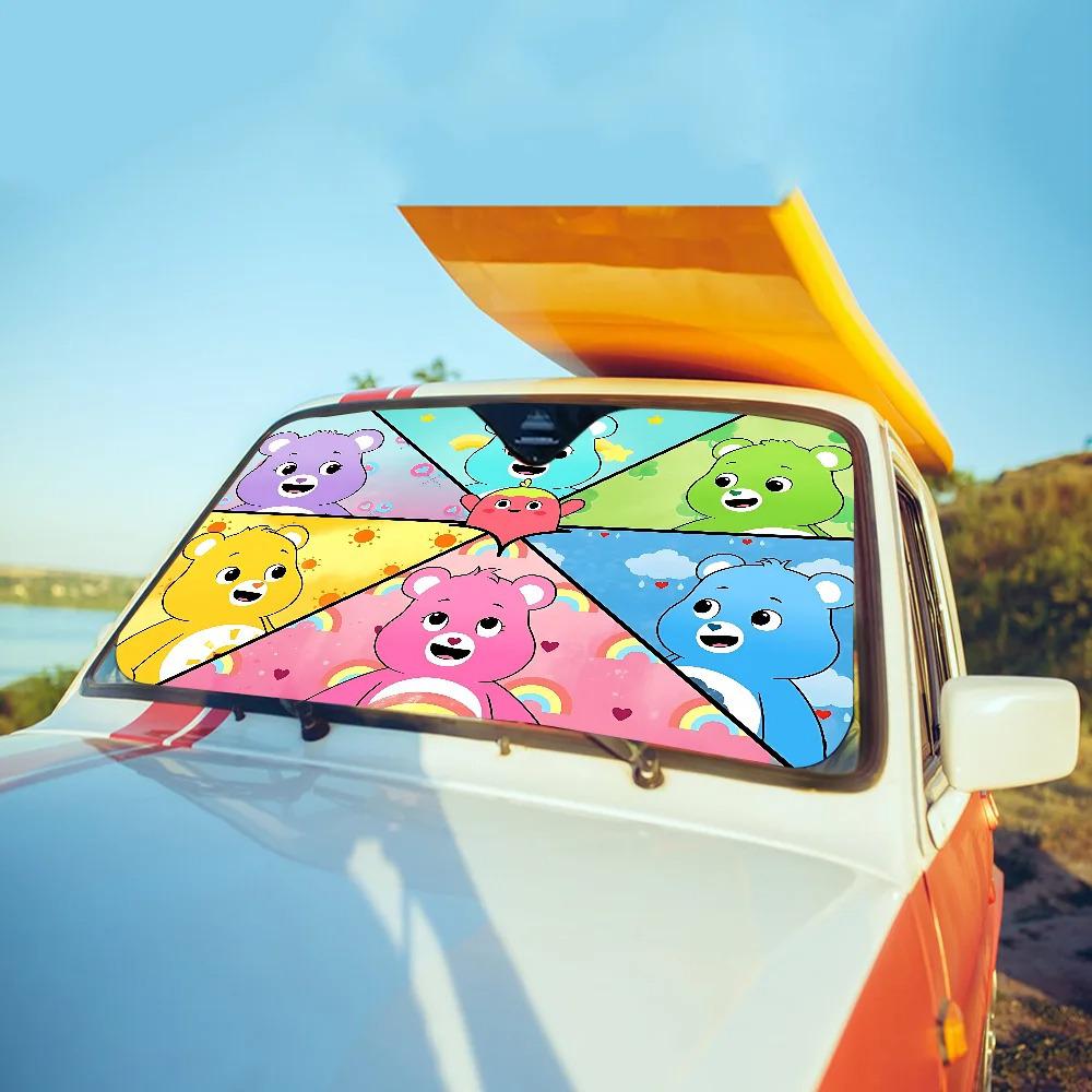 Cartoon Car Sunshade: Windshield Sun Protection & Heat Insulation