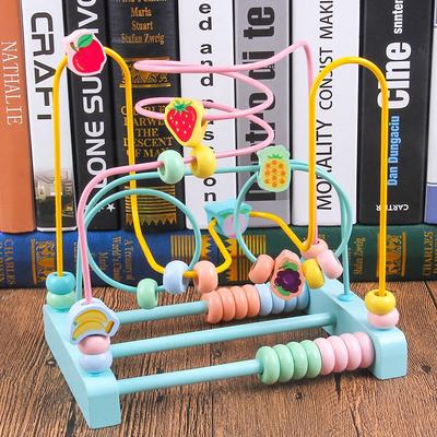 Baby rond kralen 0-1 jaar oud educatieve fijne motoriek training concentratie touw draad kralen bouwsteen baby kinder speelgoed