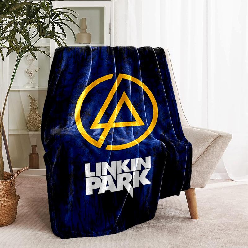 1pc Blanket Linkin Park Print Design, Lightweight Blanket for Sofa, Bed- Soft &Warm, Gift for All Seasons like Christmas, Halloween