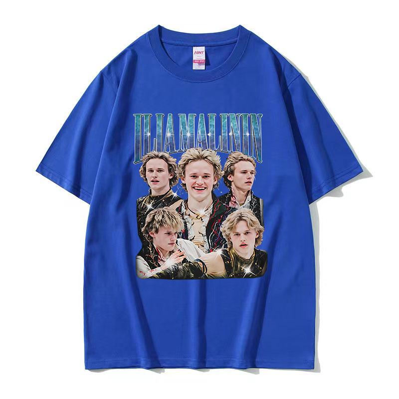 Ilia Malinin Fans Gift Graphic T Shirts Unisexs Fashion High Quality Cotton Tshirt Y2k Unisex Vintage Oversized Tshirt Streetwear