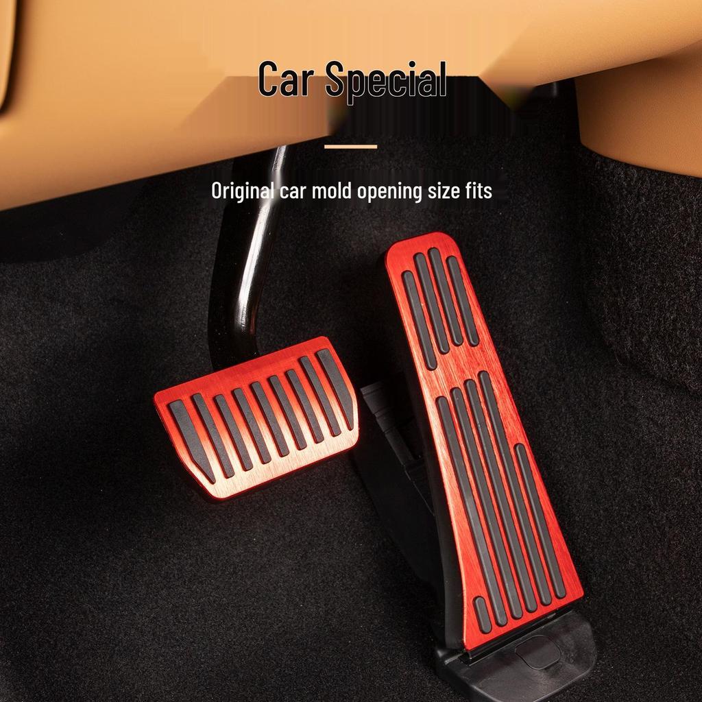 Six Sheep Anti-Slip Metal Pedal Covers for Lynk & Co 09 Car - Accelerator & Brake