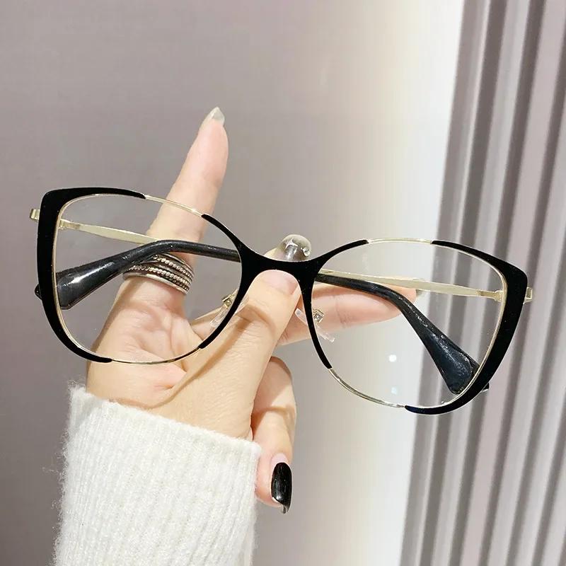 Cool Cat Eye Glasses Women Men Transparent Eyewear Brand Designer Trendy Clear Eyeglasses Fashion Optical Frame