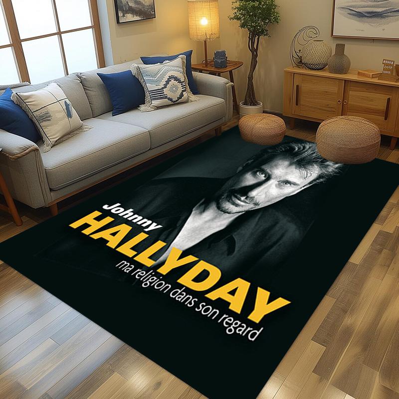 Johnny Hallyday: Life Death carpet Suitable for all seasons floor mats Dormitory decoration Protective pad Fashion
