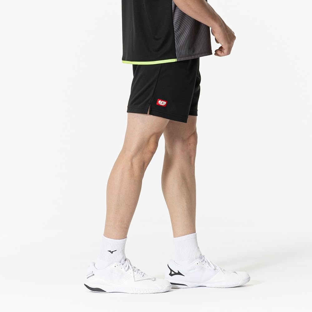 Mizuno Table Tennis Game JTTA Black Pants, Certified, Sweat-Wicking, Quick-Drying, Unisex, 82JBB002,