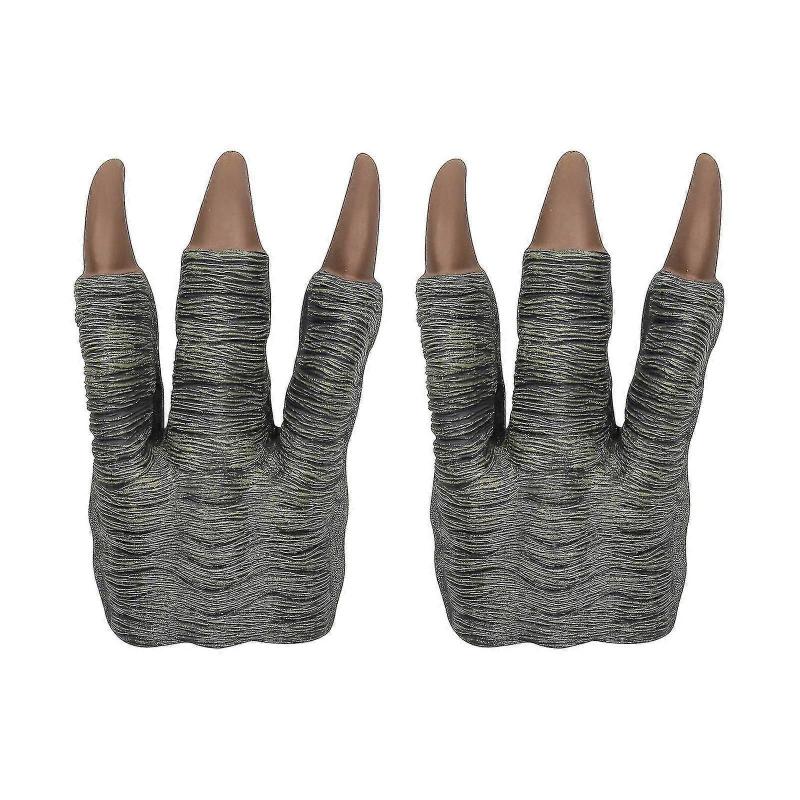2PCS Dinosaur Claws Toys, Soft Latex Realistic Velociraptor Claws Cosplay