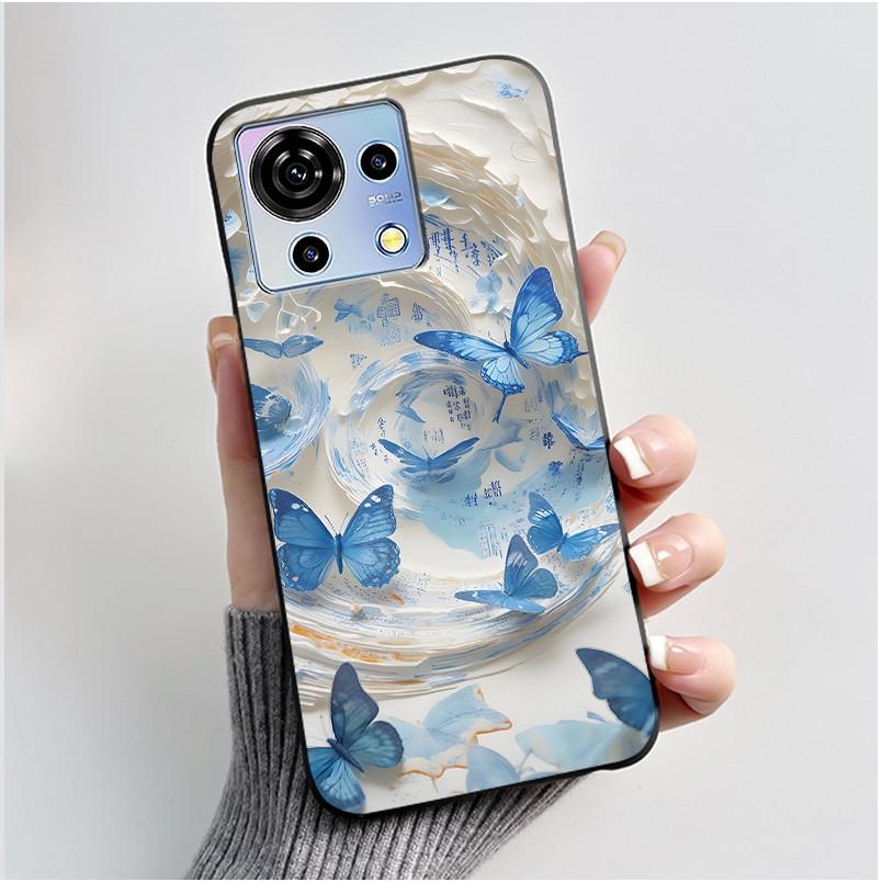 Süße Cartoon Hülle Für ZTE Blade V50 Vita 4G Bedruckte Schale Schutzhülle Weiches Silikon Schwarzes Gehäuse