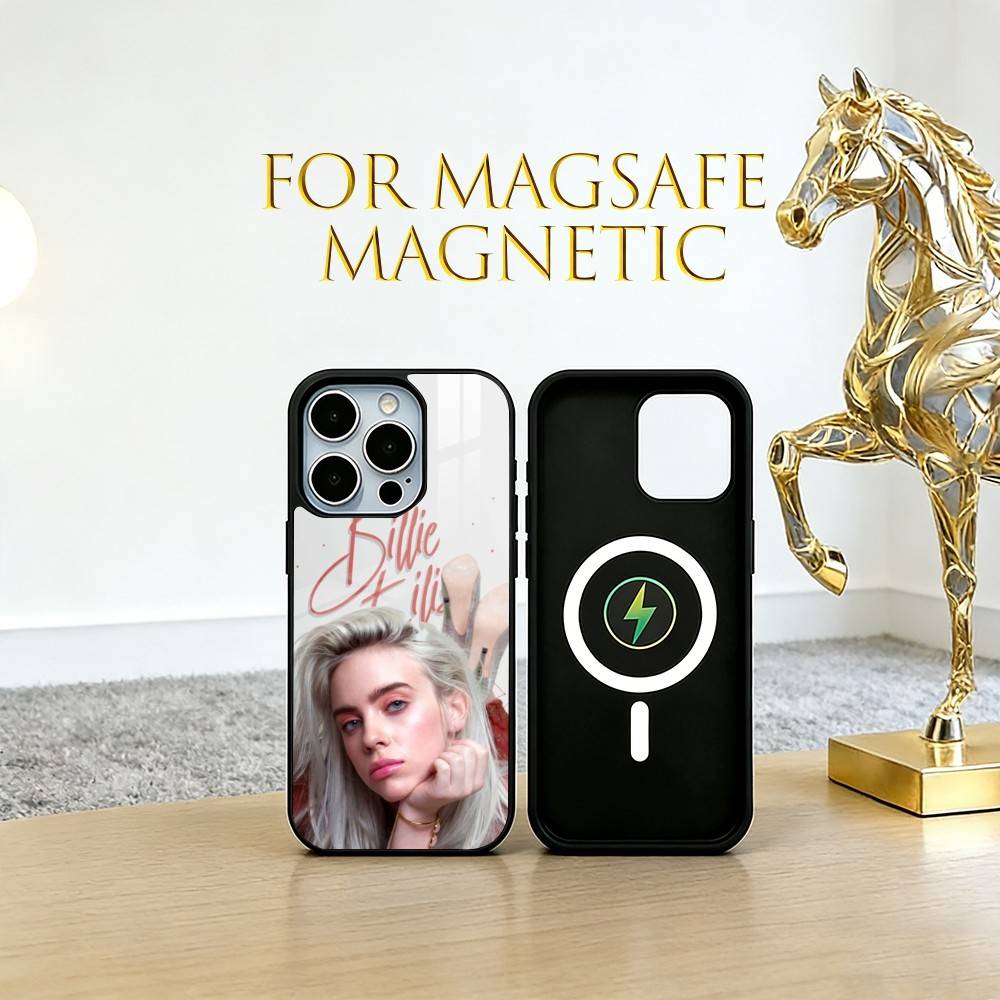 

Billie Eilish Phone Case For iPhone17,16,15,14,13,12,11 Plus,Pro Magnetic For Magsafe Wireless Charging iPhone16Pro