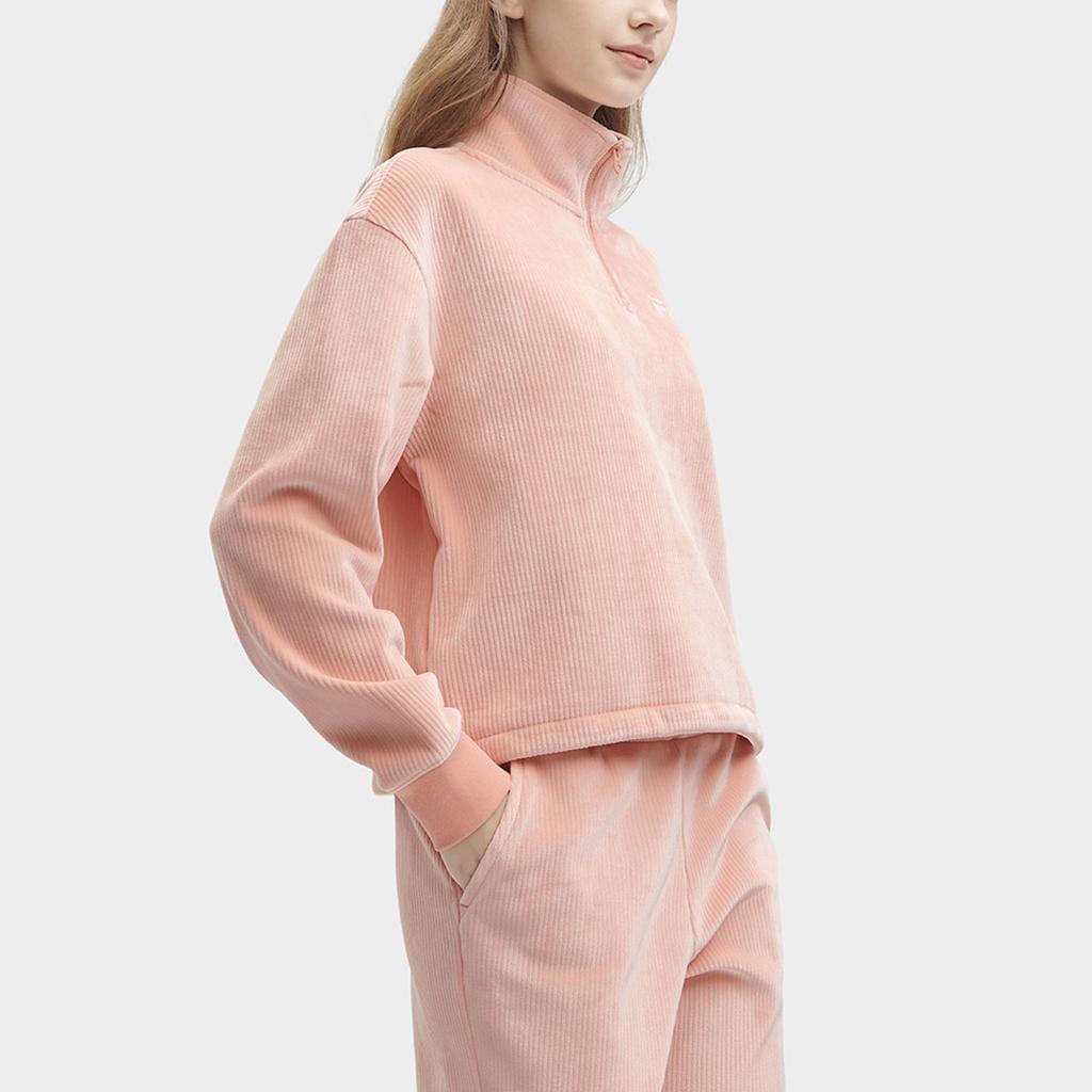 Fila Solid Color Stand Collar Casual Pullover Sweatshirt Women Sweatshirt Sugar-Honey-Pink F11W349204F-PK