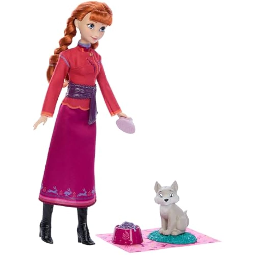 Materna Frozen (Disney Frozen) Animals in Allendale Anna and the Big Wolf Doll House Playhouse/Pr...