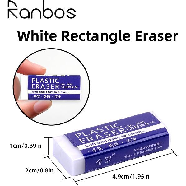 White Erasers, Artist Eraser for Drawing Art Sketching, Pencil Erasers for Kids Bulk Students School Supplies Office (8)