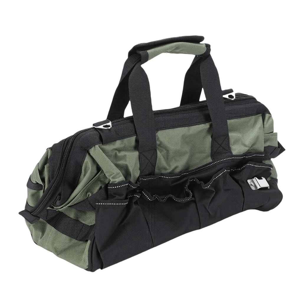 15 Inch Heavy Duty Tool Bag Large Capacity Multi Pockets Tool Organizer with Wide Opening Soft Handle Adjustable