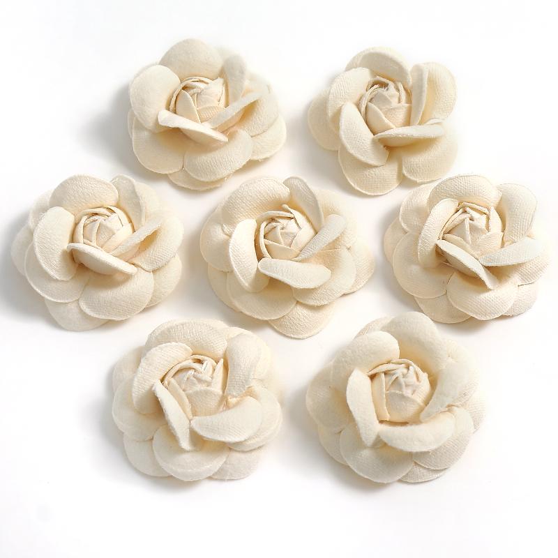 

5Pcs Rose Artificial Flowers Heads Home Decor Marriage Wedding Decoration Fake Flowers DIY Craft Wreath Scrapbook Accessories 5Pcs бежевый