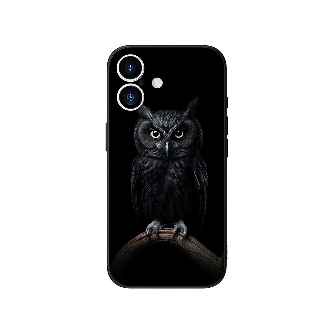 Owl Cartoon Phone Cover Case for Apple iPhone 16 15 14 Plus 13 12 Mini 17 Pro Max + 16E Air 16+ ProMax Casing