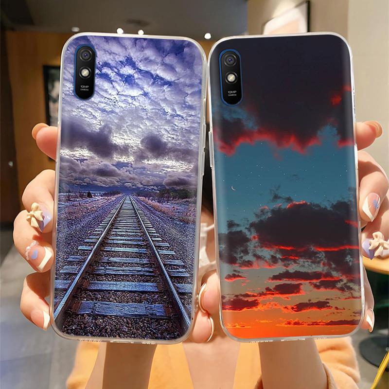 For Redmi 9A Case Cute Housing For Redmi 9AT Phone Case Lovely Cartoon Soft TPU Transparent Silicone Bumper For Xiaomi Redmi 9A
