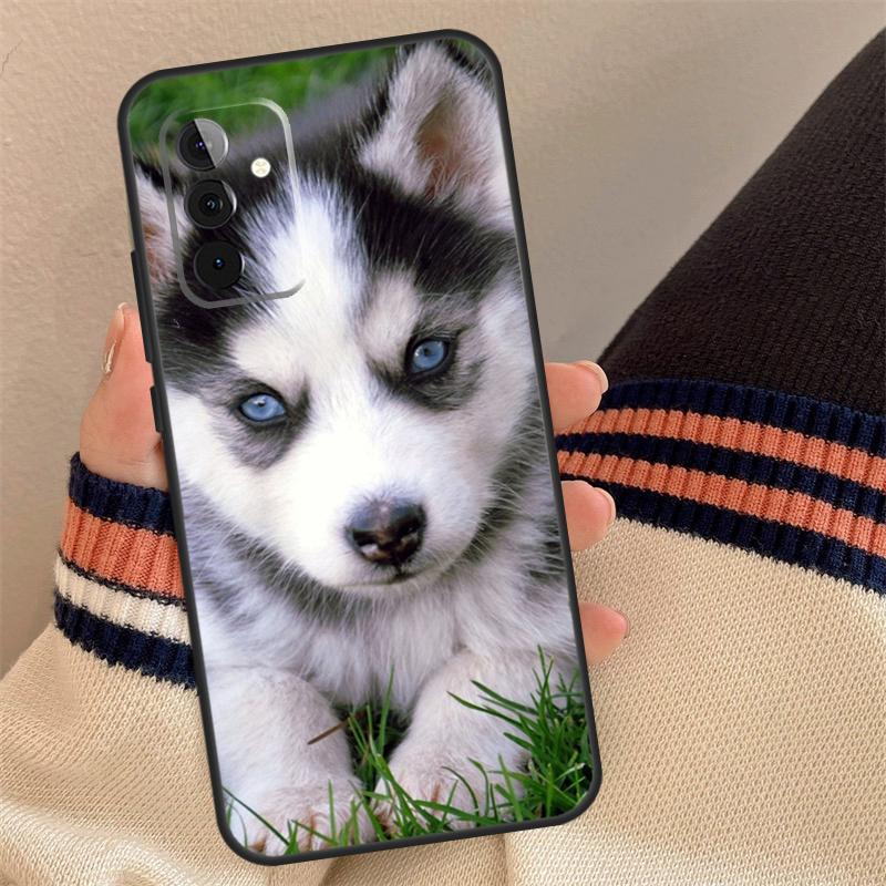 Animal Husky Puppy Case For Samsung Galaxy A56 A36 A16 A13 A23 A33 A53 A52 A32 A12 A54 A34 A14 A15 A35 A55 A17