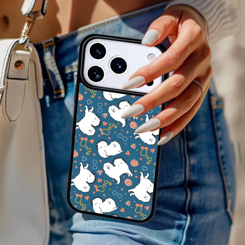 

Samoyed Puppy Phone Case For iPhone 17 Air 14 15 13 12 Max Cover For Apple 16e 11 Pro Max Plus Coque iPhone 15plus