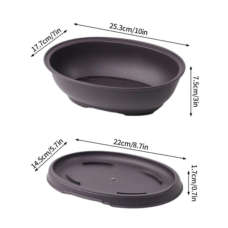 Rectangular Flowerpots Imitation Purple Clay Plants Pot Outdoor Garden Landscape Bonsai Pots For Plant Macetas Para Plantas